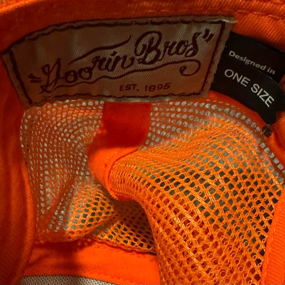 Goorin Animal Farm Trucker Baseball Snapback Hat Cap Butch Bulldog Dog Orange - Picture 3 of 4